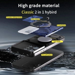 Husa pentru Oppo Reno14, SKYDDAR INNOVATION, CamGuard Pro, Inel Magnetic, Protectie Camera, set cu sticker, Albastru - Img 5
