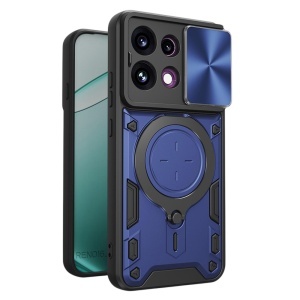 Husa pentru Oppo Reno16 F / Reno16 FS, Inel Magnetic, Protectie Camera, set cu sticker, CamGuard Pro, Albastru