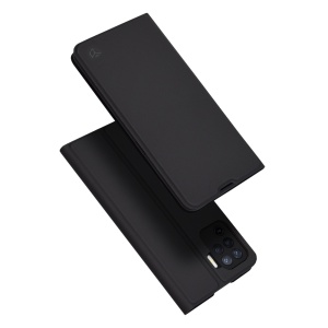 Husa pentru Oppo Reno5 Lite / A94 4G, SKYDDAR INNOVATION, Magskin Book, tip Carte cu Portofel Interior, set cu sticker, Negru