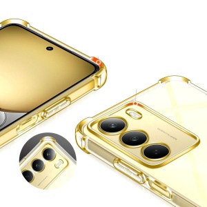 Husa pentru Realme 14x, SKYDDAR INNOVATION, Shockproof Clear Silicone, Slim Silicon, Transparenta, set cu sticker - Img 4