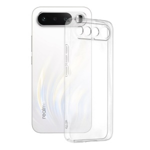 Husa pentru Realme 16 5G din silicon transparent, set cu sticker, Clear Silicone, Transparenta