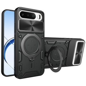 Husa pentru Realme 16 5G, Inel Magnetic, Protectie Camera, set cu sticker, CamGuard Pro, Negru