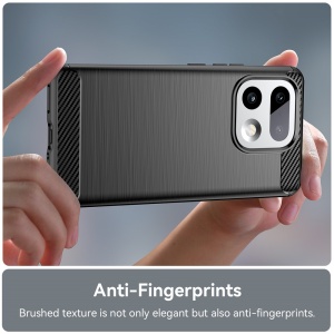 Husa pentru Realme 16 Pro+, , din Silicon Slim, cu textura Fibra Carbon, Skyddar Carbon Silicone, set cu sticker, Negru - Img 6