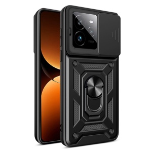 Husa pentru Realme GT 7 Pro, SKYDDAR INNOVATION, CamShield, Inel magnetic, set cu sticker, Negru