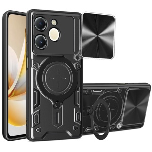 Husa pentru Realme Note 70T, SKYDDAR INNOVATION, CamGuard Pro, Inel Magnetic, Protectie Camera, set cu sticker, Negru