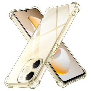 Husa pentru Realme Note 70T, SKYDDAR INNOVATION, Shockproof Clear Silicone, Silicon Slim, set cu sticker, Transparenta