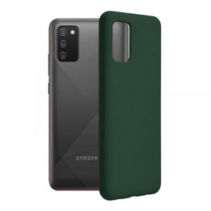 Husa pentru Samsung Galaxy A03S din Silicon Catifelat, Protectie Premium, Antisoc, set cu sticker, soft edge, Verde - Img 2