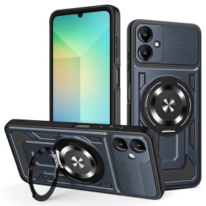 Husa pentru Samsung Galaxy A06, Inel Magnetic, Antisoc, set cu sticker, RuggedCam, Albastru