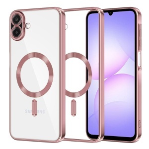 Husa pentru Samsung Galaxy A07 4G, SKYDDAR INNOVATION, Luxury Shield Magsafe, Protectie Antisoc, set cu sticker, Roz