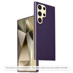 Husa pentru Samsung Galaxy A13 4G, Finisaj Premium cu Textura de Carbon, Design Elegant, SKDR CarbonFlex - Mov