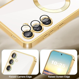 Husa pentru Samsung Galaxy A17 5G, SKYDDAR INNOVATION, Luxury Shield Magsafe, Protectie Antisoc, set cu sticker, Roz - Img 2