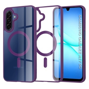 Husa pentru Samsung Galaxy A17 5G, SKYDDAR INNOVATION, MagSafe Pro din silicon, set cu sticker, Mov