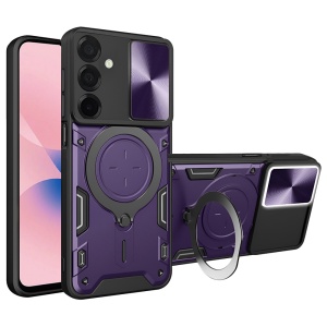 Husa pentru Samsung Galaxy A27 5G, SKYDDAR INNOVATION, CamGuard Pro, Inel Magnetic, Protectie Camera, set cu sticker, Mov
