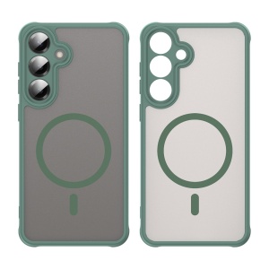 Husa pentru Samsung Galaxy A27 5G, SKYDDAR INNOVATION, HaloFrost MagSafe II, Antisoc, set cu sticker, Verde - Img 2