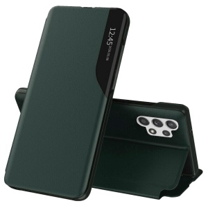 Husa pentru Samsung Galaxy A32 4G, tip carte, set cu sticker, eFold, Verde