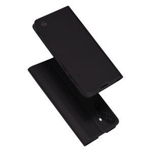 Husa pentru Samsung Galaxy A36 5G, SKYDDAR INNOVATION, Magskin Book, tip Carte cu Portofel Interior, Negru, set cu sticker