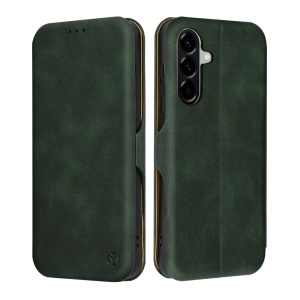 Husa pentru Samsung Galaxy A56 5G, SKYDDAR INNOVATION, Safe Wallet tip carte din Piele Ecologica, Suport Carduri, Inchidere Magnetica, set cu sticker, Verde