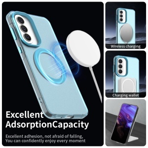 Husa pentru Samsung Galaxy A57 5G, MagSafe, Antisoc, set cu sticker, CandyCase, Albastru - Img 5