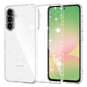 Husa pentru Samsung Galaxy A57 5G, SKYDDAR INNOVATION, SparkleSkin din Silicon TPU cu Sclipici, Design Elegant, set cu sticker, Transparenta