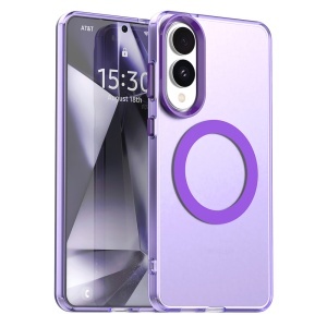 Husa pentru Samsung Galaxy S25 Edge, MagSafe, Antisoc, set cu sticker, CandyCase, Mov