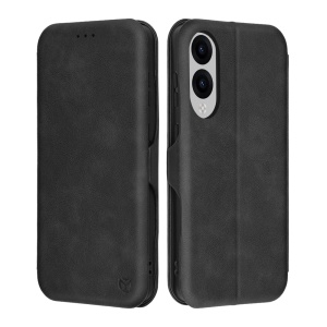 Husa pentru Samsung Galaxy S25 Edge, SKYDDAR INNOVATION, Pocket Safe, tip carte din Piele Ecologica, Suport Carduri, Inchidere Magnetica, set cu sticker, Negru - Img 1