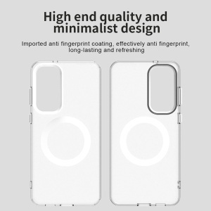 Husa pentru Samsung Galaxy S25 FE, Antisoc, Magsafe, set cu sticker, CandyCase, Alb - Img 4
