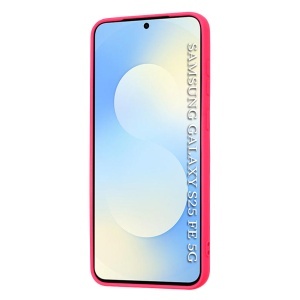 Husa pentru Samsung Galaxy S25 FE din Silicon Catifelat, SoftElegance, set cu sticker, Fucsia - Img 2