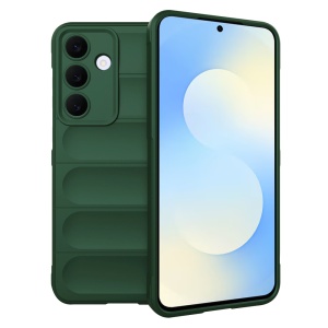 Husa pentru Samsung Galaxy S25 FE din Silicon Mat, set cu sticker, Magic Shield, Verde