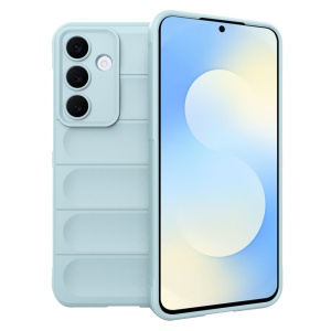 Husa pentru Samsung Galaxy S25 FE din Silicon Mat, set cu sticker, Magic Shield, Bleu
