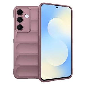 Husa pentru Samsung Galaxy S25 FE din Silicon Mat, set cu sticker, Magic Shield, Mov
