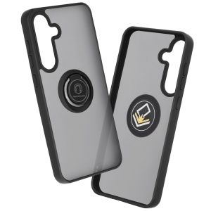 Husa pentru Samsung Galaxy S25 FE, SKYDDAR INNOVATION, Glinth cu Inel Rotativ 360° Magnetic, set cu sticker, Negru  - Img 8
