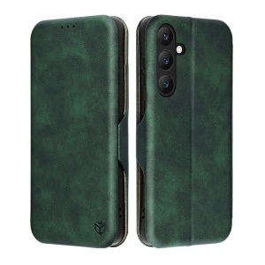 Husa pentru Samsung Galaxy S25 FE, SKYDDAR INNOVATION, Safe Wallet tip carte din Piele Ecologica, Suport Carduri, Inchidere Magnetica, set cu sticker, Verde
