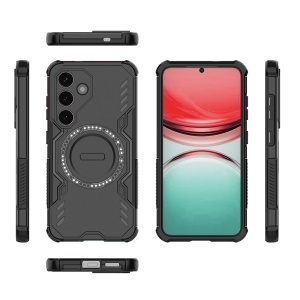 Husa pentru Samsung Galaxy S25 FE, SKYDDAR INOVATION, ArmorMag, Magsafe, set cu sticker, Negru - Img 6