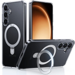 Husa pentru Samsung Galaxy S25 Plus, Torras Ostand MagSafe, Transparenta