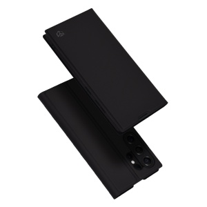 Husa pentru Samsung Galaxy S25 Ultra, SKYDDAR INNOVATION, Magskin Book, tip Carte cu Portofel Interior, set cu sticker, Negru