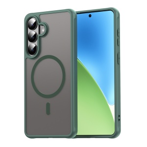 Husa pentru Samsung Galaxy S26 Edge, SKYDDAR INNOVATION, HaloFrost MagSafe II, Antisoc, set cu sticker, Verde