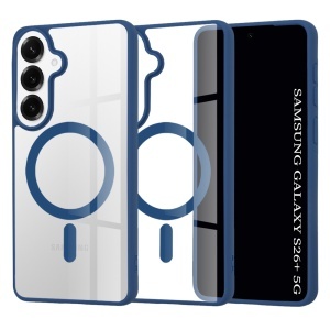 Husa pentru Samsung Galaxy S26 Edge, SKYDDAR INNOVATION, MagSafe Pro din silicon, set cu sticker, Albastru