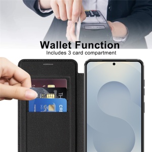 Husa pentru Samsung Galaxy S26 Edge tip carte, SKYDDAR INOVATION, SmartMag Book, Magsafe, RFiD, Suport Carduri, set cu sticker, Negru - Img 7