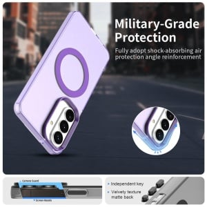 Husa pentru Samsung Galaxy S26, MagSafe, Antisoc, set cu sticker, CandyCase, Mov - Img 4
