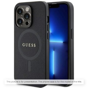 Husa pentru Samsung Galaxy S26, Saffiano Peony Embossed Ring, Guess, Negru