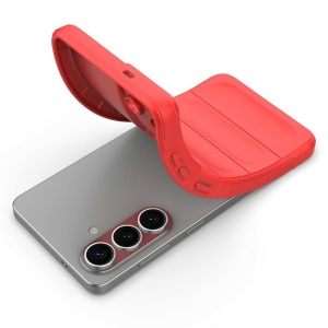 Husa pentru Samsung Galaxy S26, SKYDDAR INNOVATION, Magic Shield, din Silicon Mat, set cu sticker, Rosu - Img 5