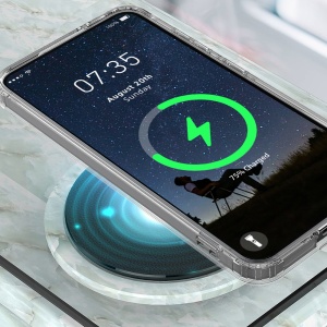 Husa pentru Samsung Galaxy S26, SKYDDAR INNOVATION, MagSafe Pro din silicon, set cu sticker, Transparenta - Img 4