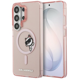 Husa pentru Samsung Galaxy S26 Ultra - Karl Lagerfeld IML Choupette Peekaboo Logo MagSafe (KLHMS26L6HCPSCP) - Pink