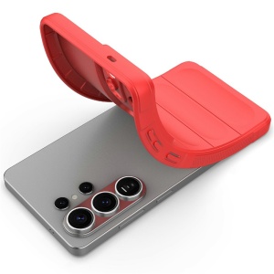 Husa pentru Samsung Galaxy S26 Ultra, SKYDDAR INNOVATION, Magic Shield, din Silicon Mat, set cu sticker, Rosu - Img 5