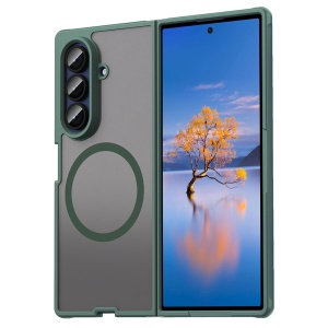 Husa pentru Samsung Galaxy Z Fold7, SKYDDAR INNOVATION, HaloFrost MagSafe II, Antisoc, set cu sticker, Verde