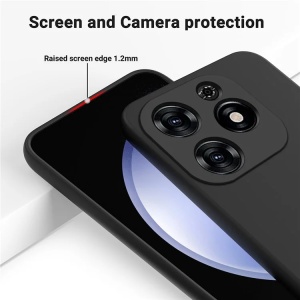 Husa pentru Tecno Spark Go 2024 / Spark 20C din Silicon Catifelat, Protectie Premium, Skyddar SoftElegance - Negru - Img 2