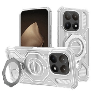 Husa pentru Xiaomi 15T, Antisoc, SKYDDAR INOVATION, Carbon Shield PRO, Magsafe, set cu sticker, Alb