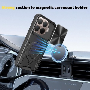 Husa pentru Xiaomi 15T Pro, SKYDDAR INNOVATION, CamGuard Pro, Inel Magnetic, Protectie Camera, set cu sticker, Mov - Img 3