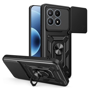 Husa pentru Xiaomi 17, SKYDDAR INNOVATION, CamShield, Inel magnetic, set cu sticker, Negru