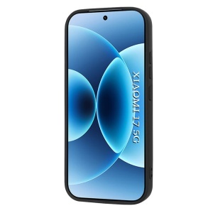 Husa pentru Xiaomi 17, SKYDDAR INNOVATION, din Silicon Catifelat, SoftElegance, set cu sticker, Negru - Img 2